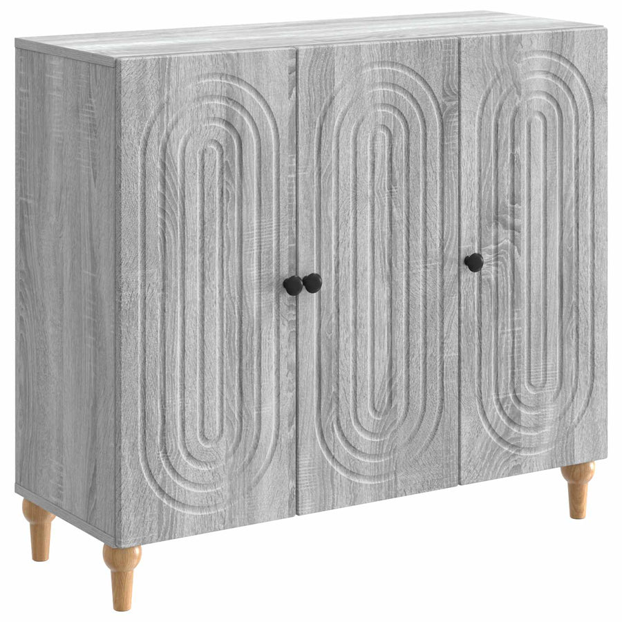 Dressoir Grijs sonoma 89 x 34,5 x 80 cm Bewerkt hout