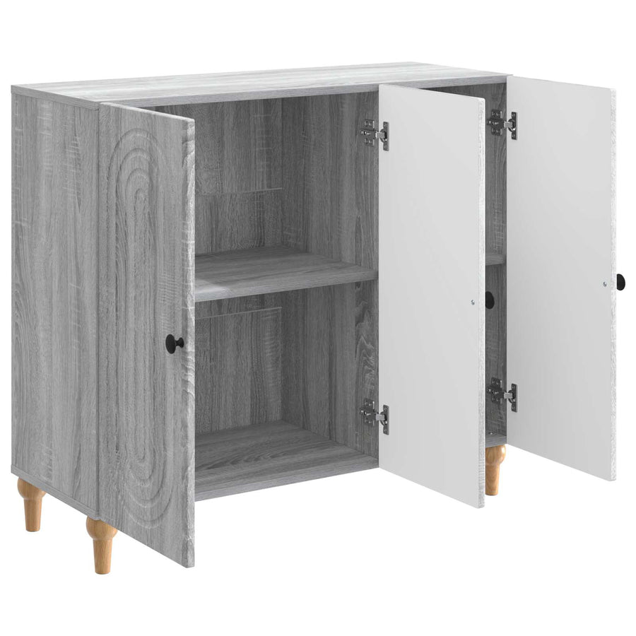 Dressoir Grijs sonoma 89 x 34,5 x 80 cm Bewerkt hout