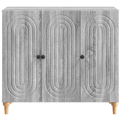 Dressoir Grijs sonoma 89 x 34,5 x 80 cm Bewerkt hout