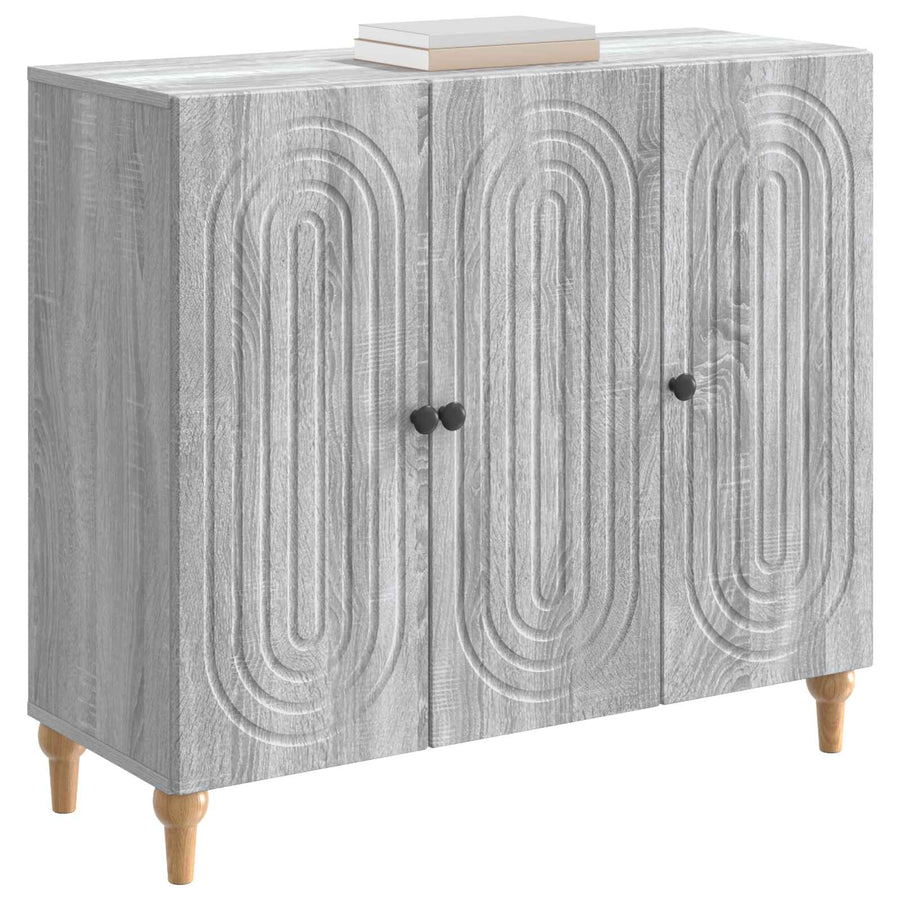 Dressoir Grijs sonoma 89 x 34,5 x 80 cm Bewerkt hout