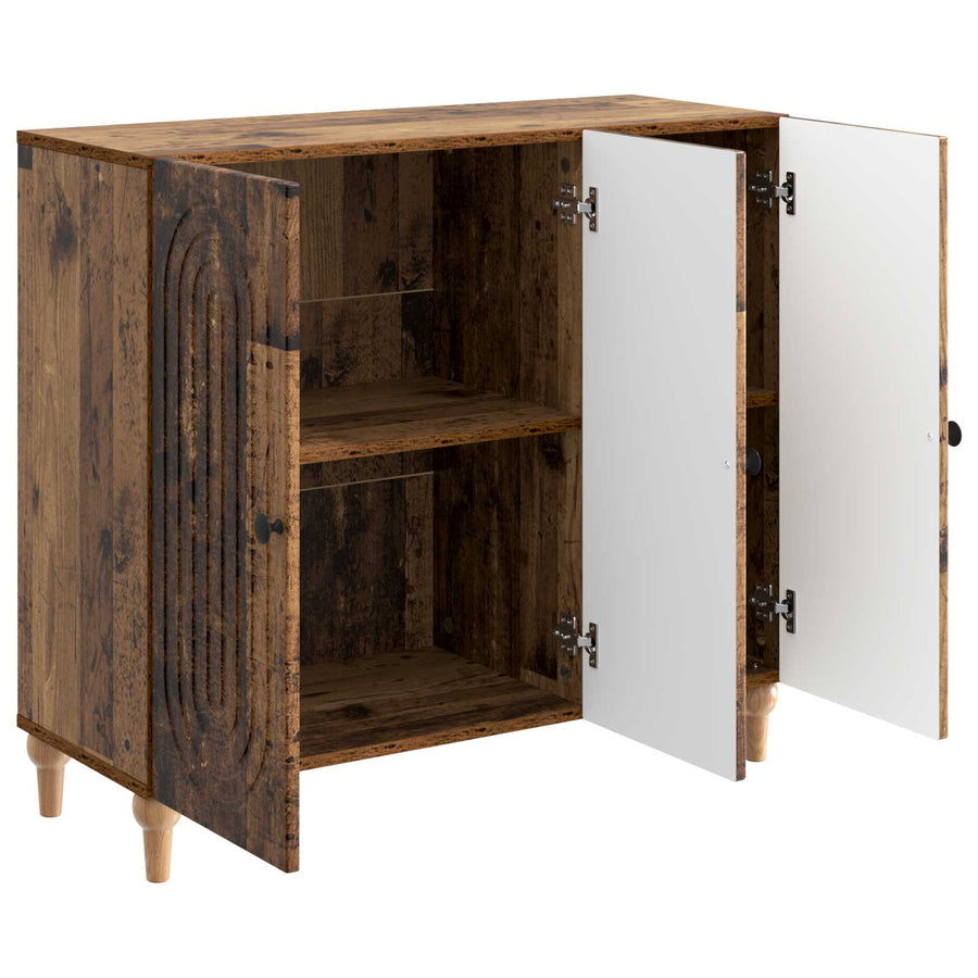 Dressoir Oud hout 89 x 34,5 x 80 cm Bewerkt hout