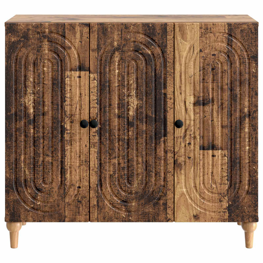 Dressoir Oud hout 89 x 34,5 x 80 cm Bewerkt hout