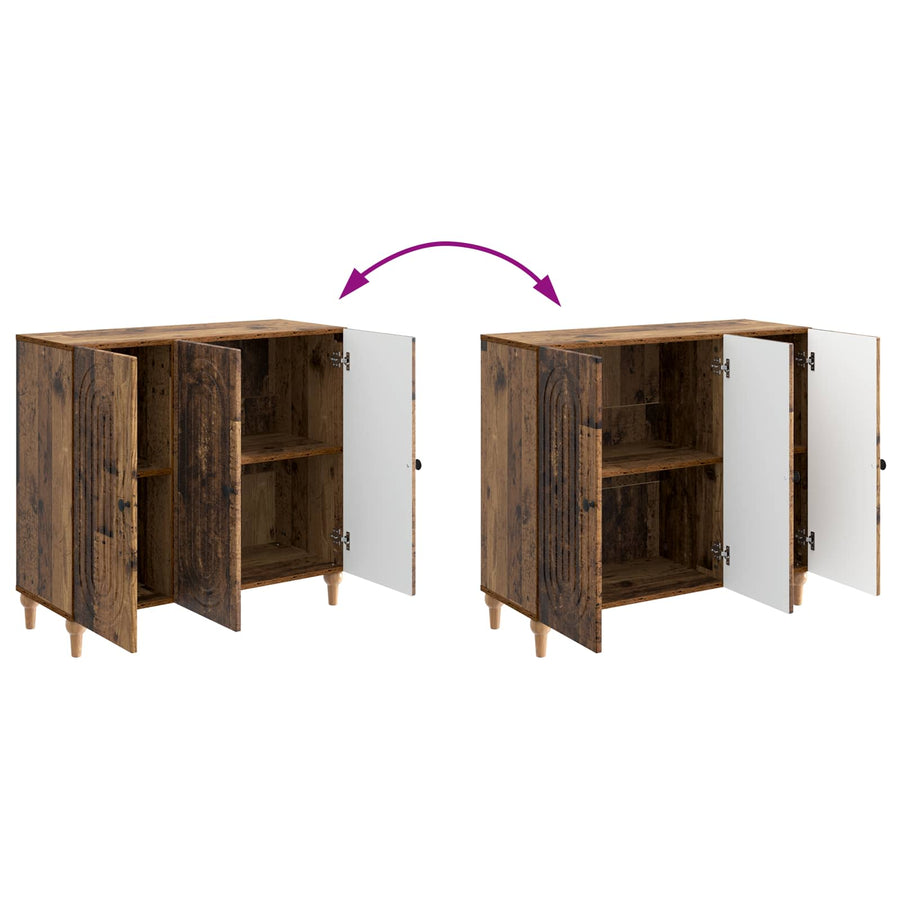Dressoir Oud hout 89 x 34,5 x 80 cm Bewerkt hout