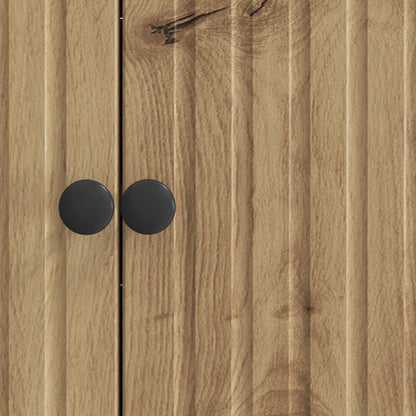 Dressoir Artisanaal eiken 89 x 34,5 x 80 cm Bewerkt hout