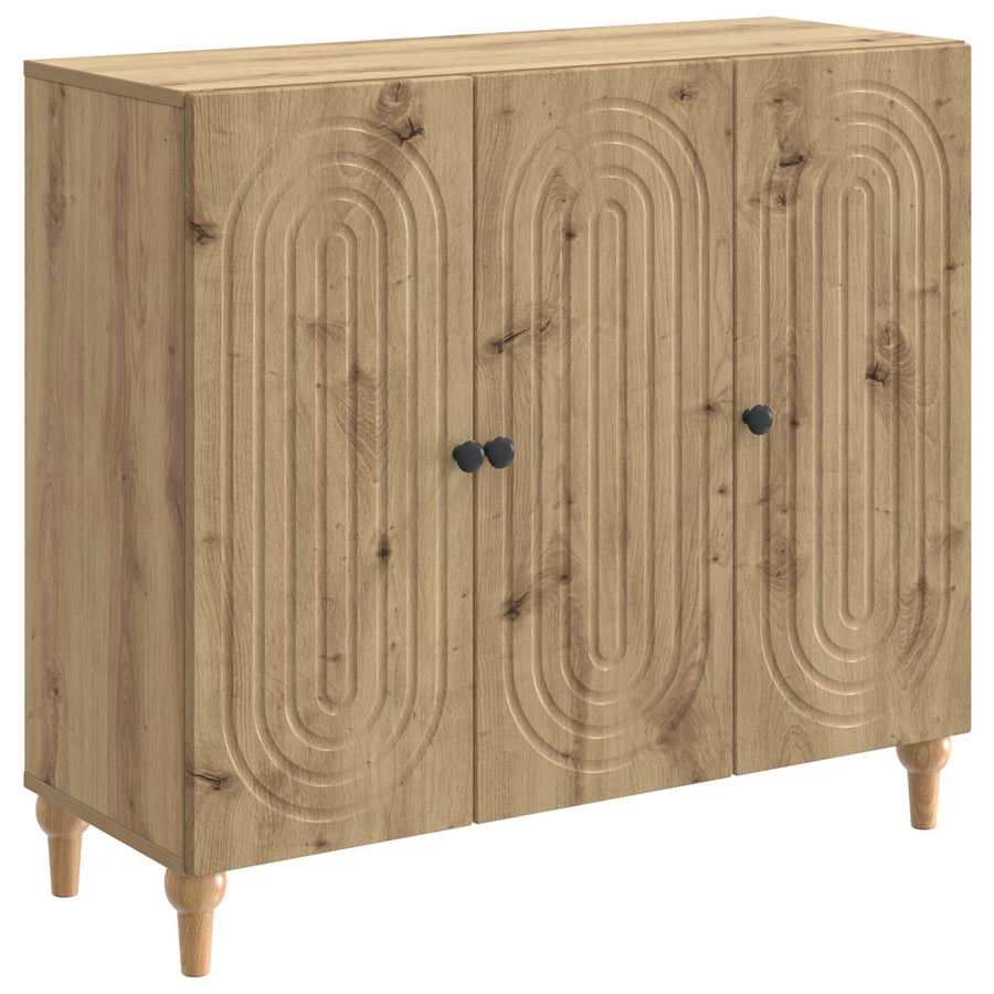 Dressoir Artisanaal eiken 89 x 34,5 x 80 cm Bewerkt hout
