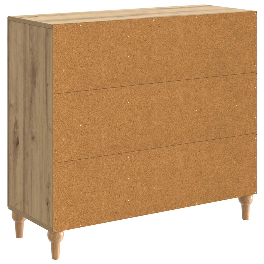 Dressoir Artisanaal eiken 89 x 34,5 x 80 cm Bewerkt hout