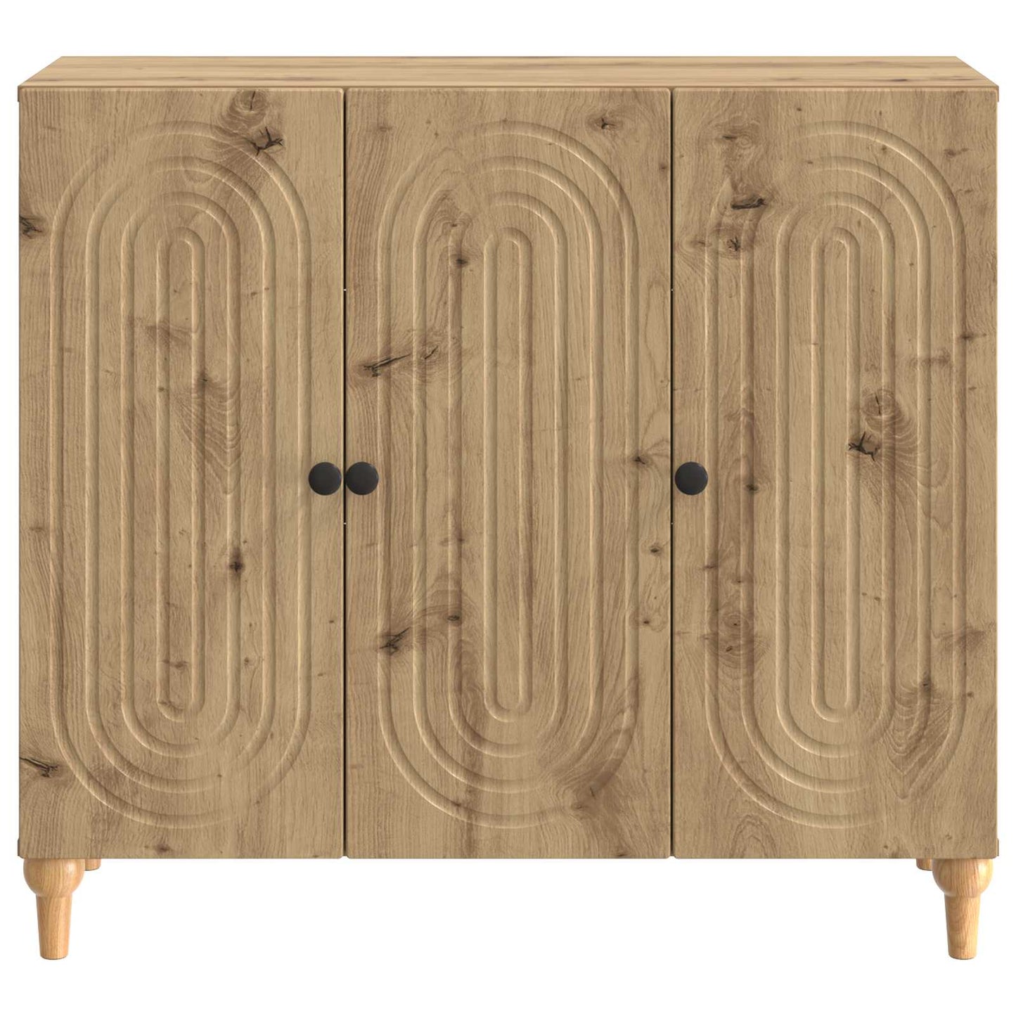 Dressoir Artisanaal eiken 89 x 34,5 x 80 cm Bewerkt hout