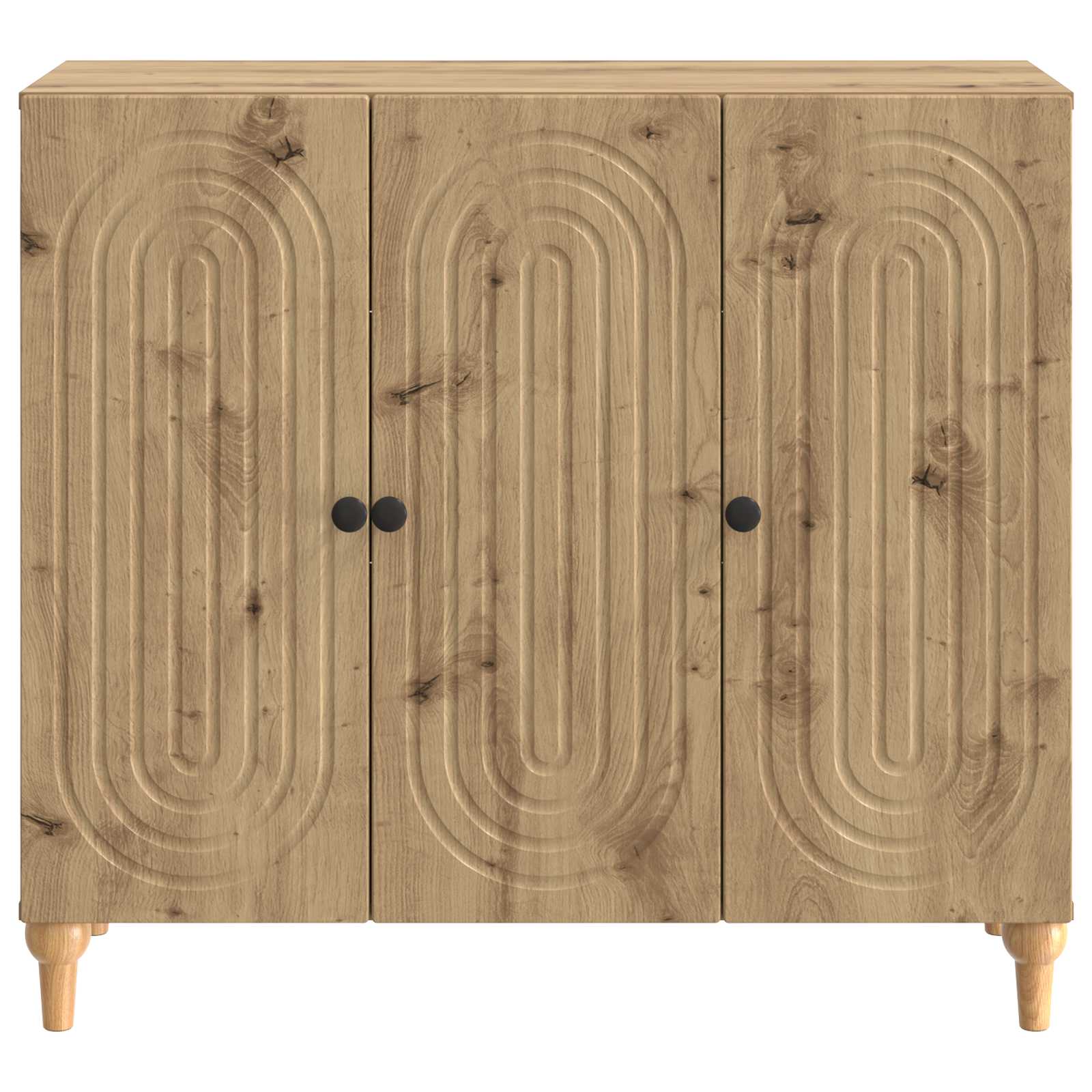 Dressoir Artisanaal eiken 89 x 34,5 x 80 cm Bewerkt hout