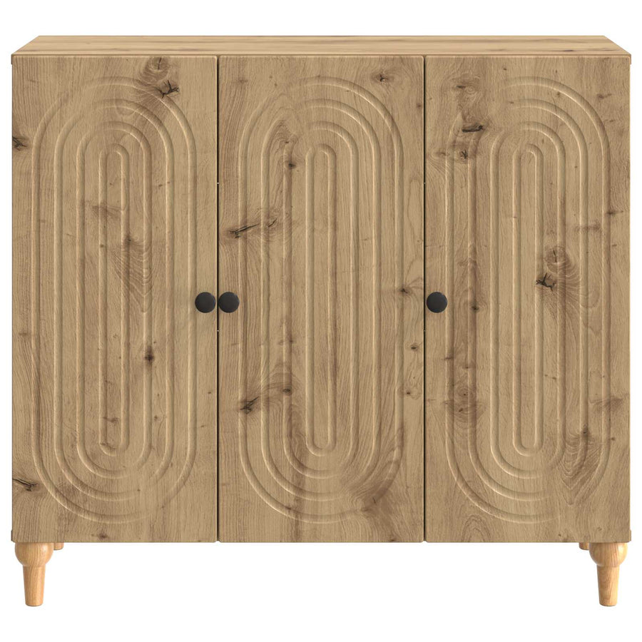 Dressoir Artisanaal eiken 89 x 34,5 x 80 cm Bewerkt hout