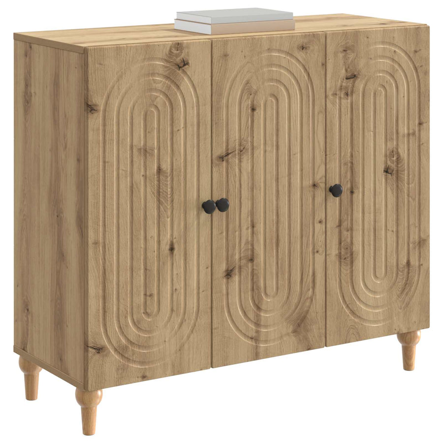 Dressoir Artisanaal eiken 89 x 34,5 x 80 cm Bewerkt hout