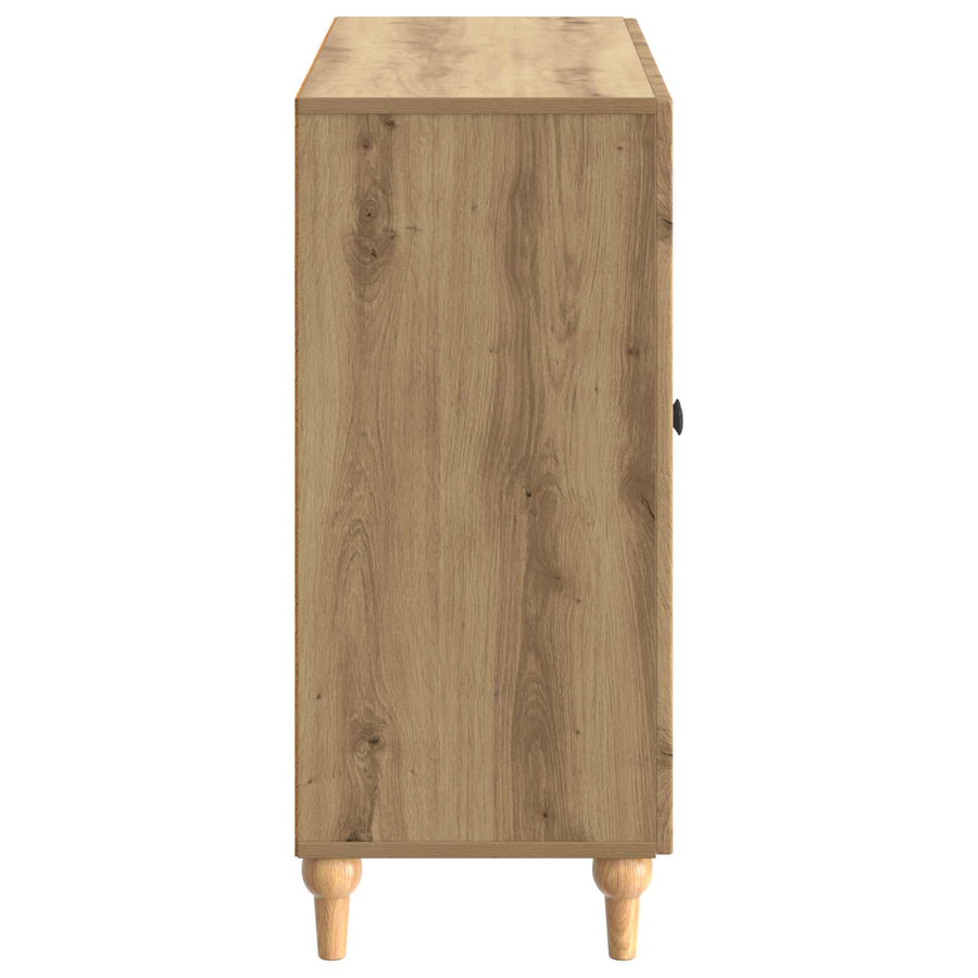 Dressoir Artisanaal eiken 89 x 34,5 x 80 cm Bewerkt hout