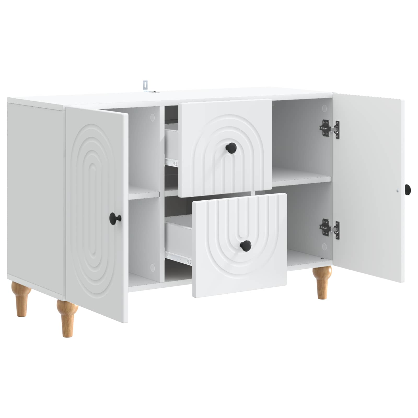 TV-kast met lade Wit 89 x 34,5 x 60 cm Bewerkt hout