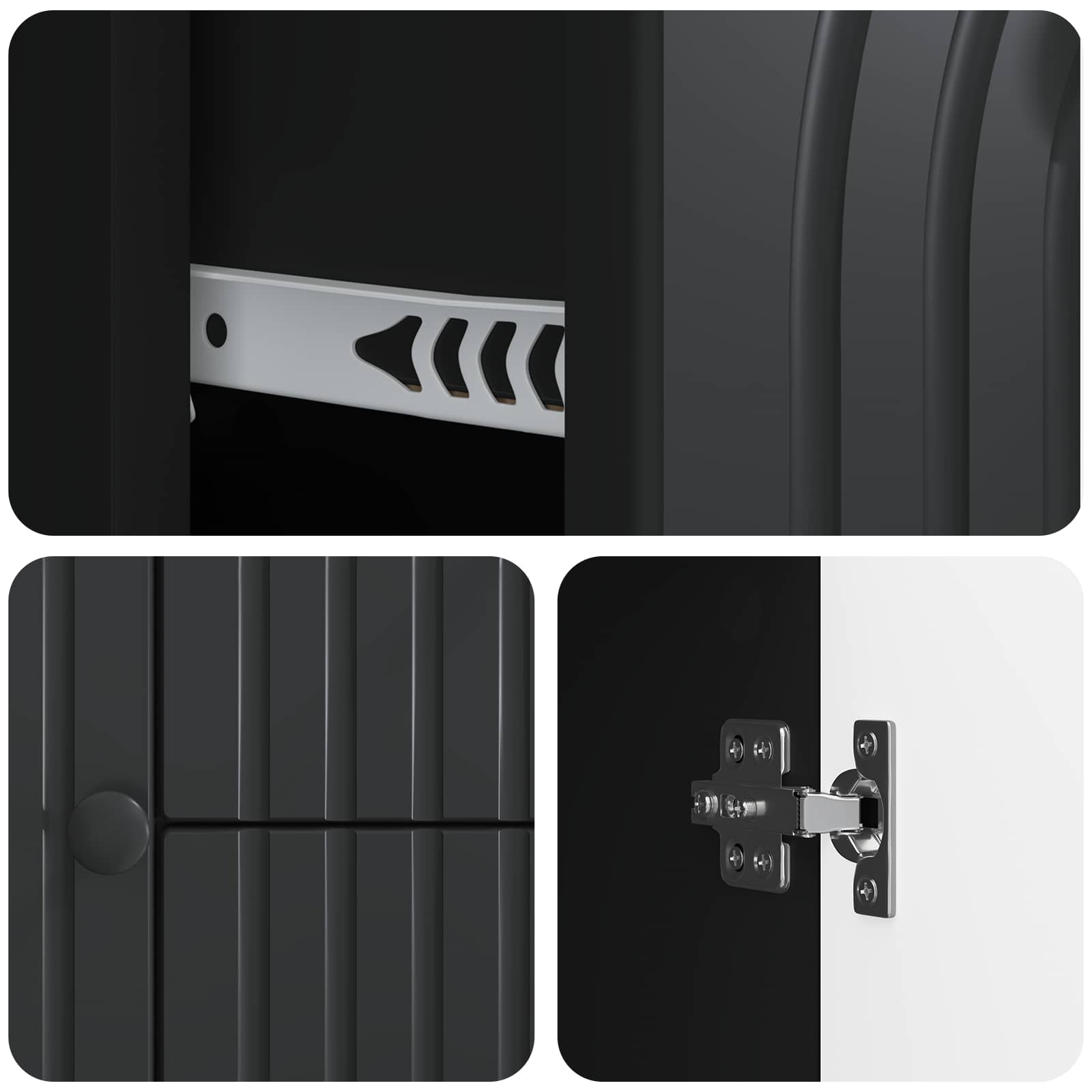 TV-kast met lade Zwart 89 x 34,5 x 60 cm Bewerkt hout