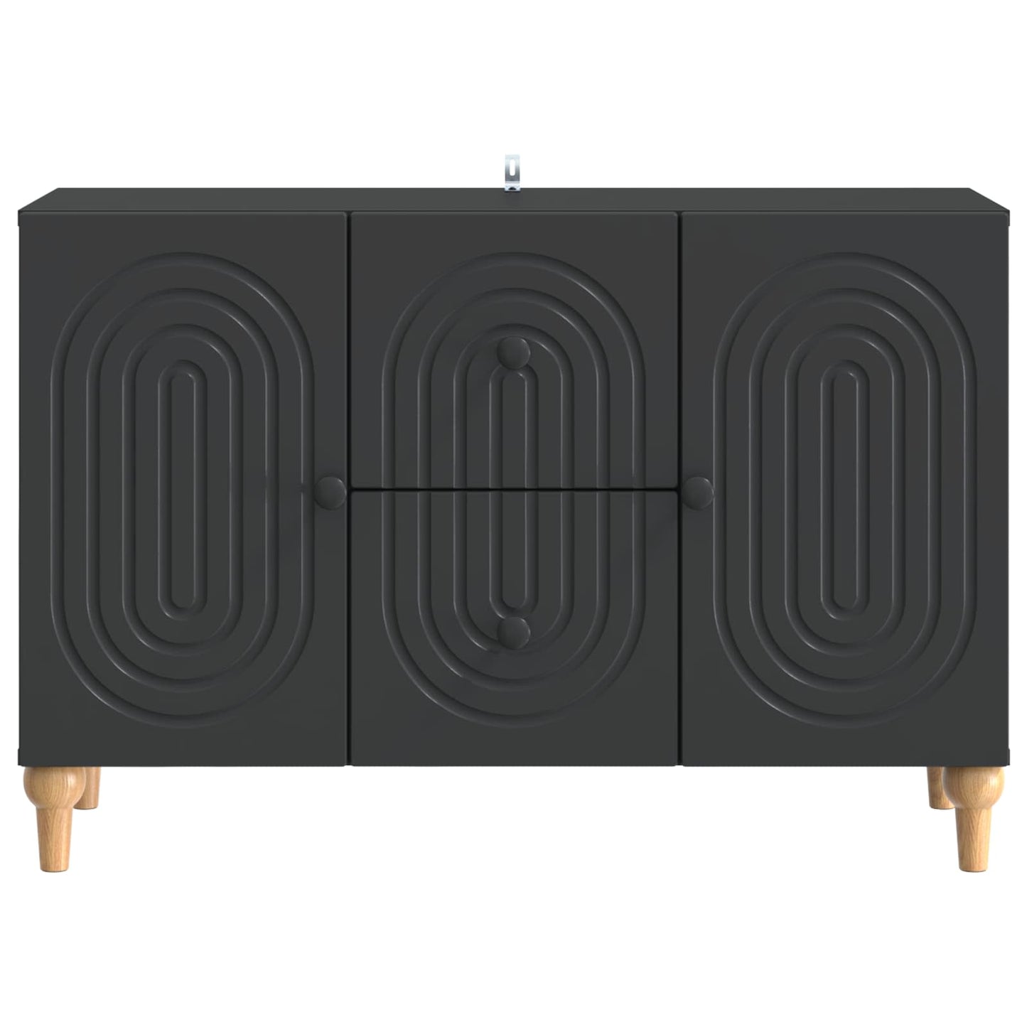 TV-kast met lade Zwart 89 x 34,5 x 60 cm Bewerkt hout
