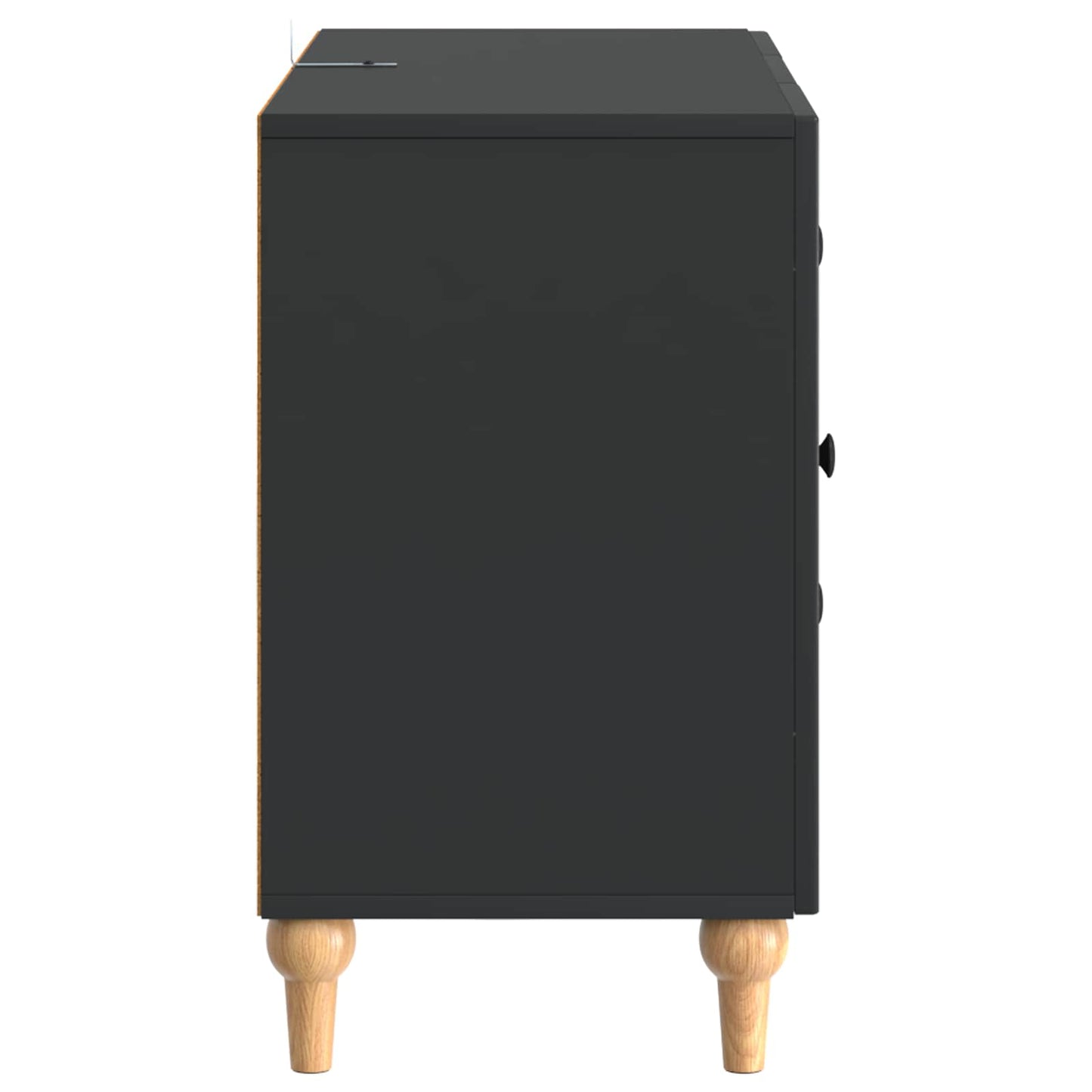 TV-kast met lade Zwart 89 x 34,5 x 60 cm Bewerkt hout