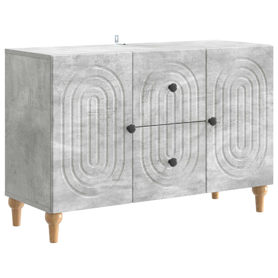 TV-kast met lade Betongrijs 89 x 34,5 x 60 cm Bewerkt hout