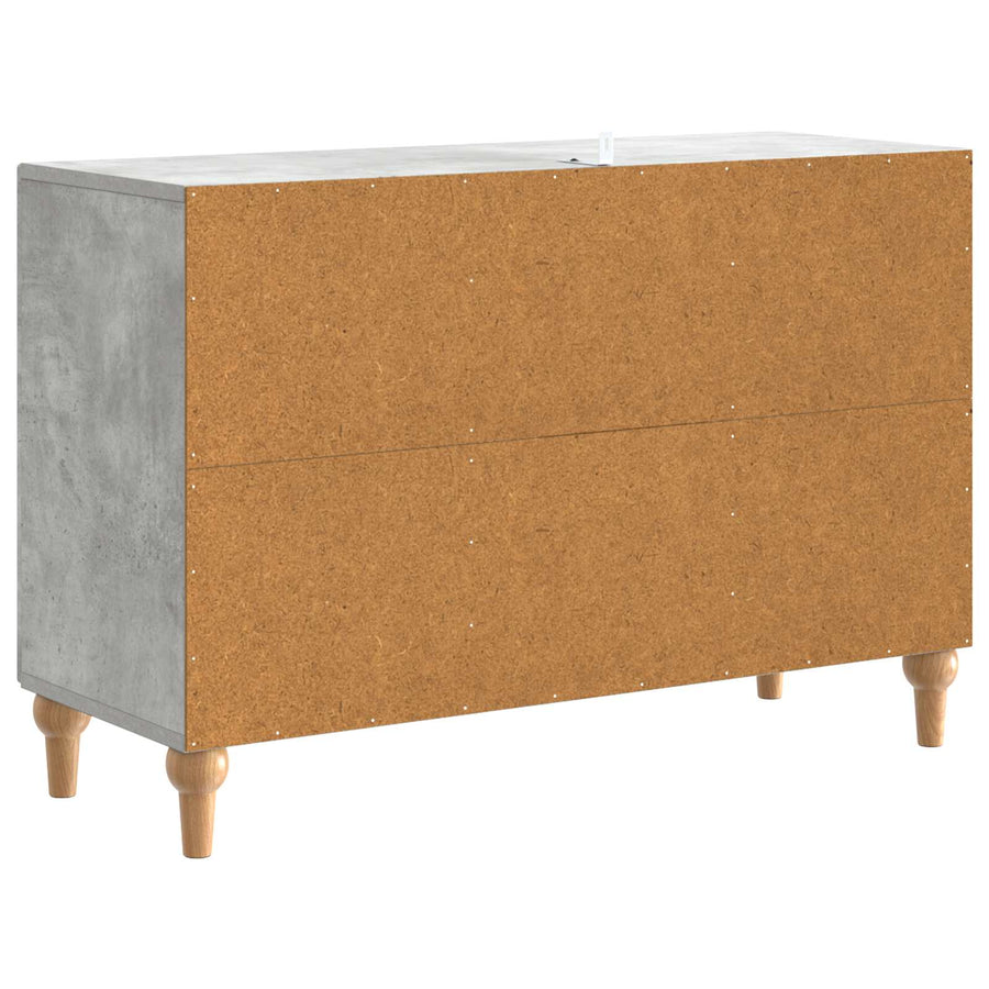 TV-kast met lade Betongrijs 89 x 34,5 x 60 cm Bewerkt hout