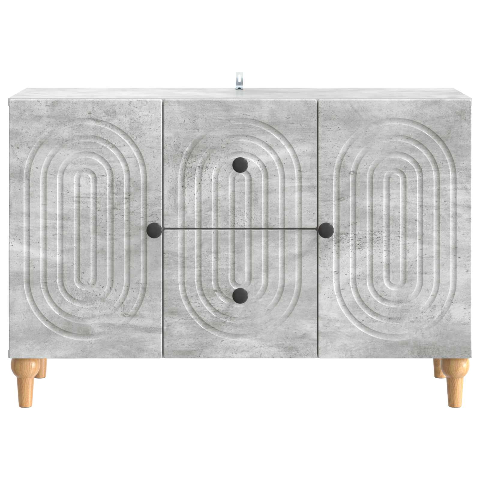 TV-kast met lade Betongrijs 89 x 34,5 x 60 cm Bewerkt hout