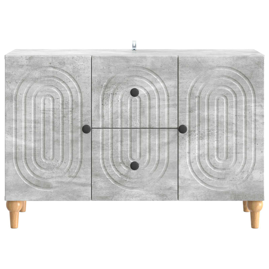 TV-kast met lade Betongrijs 89 x 34,5 x 60 cm Bewerkt hout