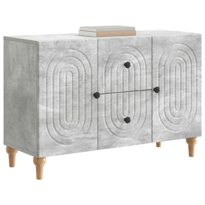 TV-kast met lade Betongrijs 89 x 34,5 x 60 cm Bewerkt hout