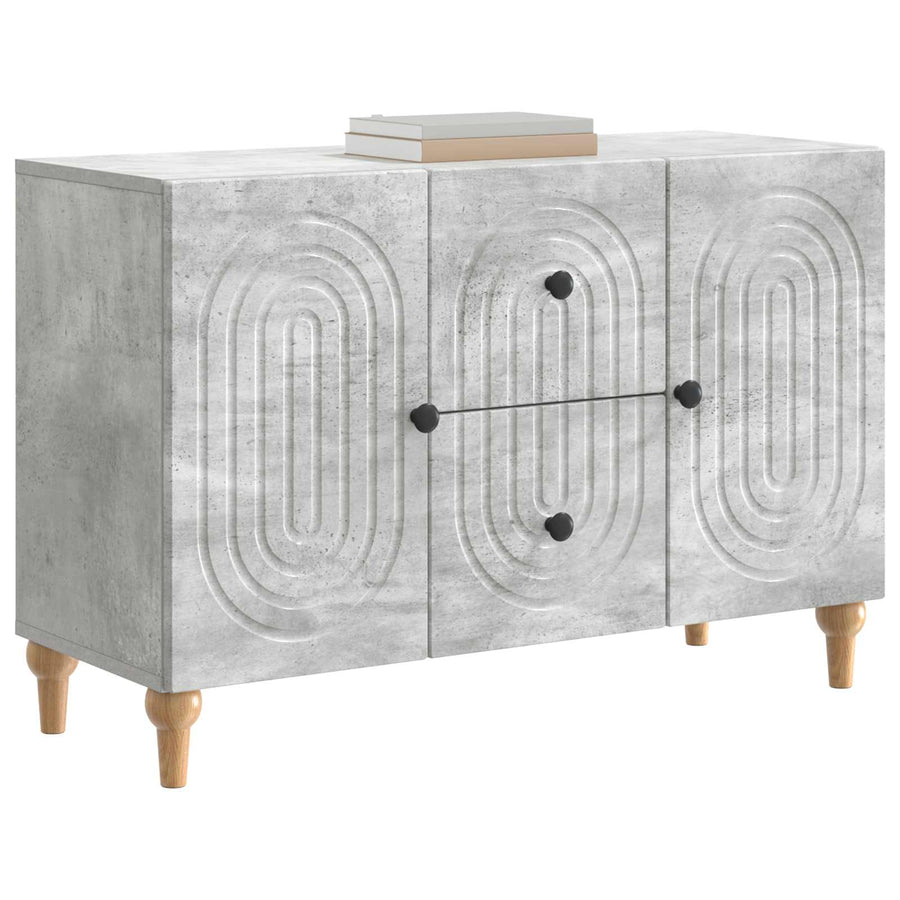 TV-kast met lade Betongrijs 89 x 34,5 x 60 cm Bewerkt hout