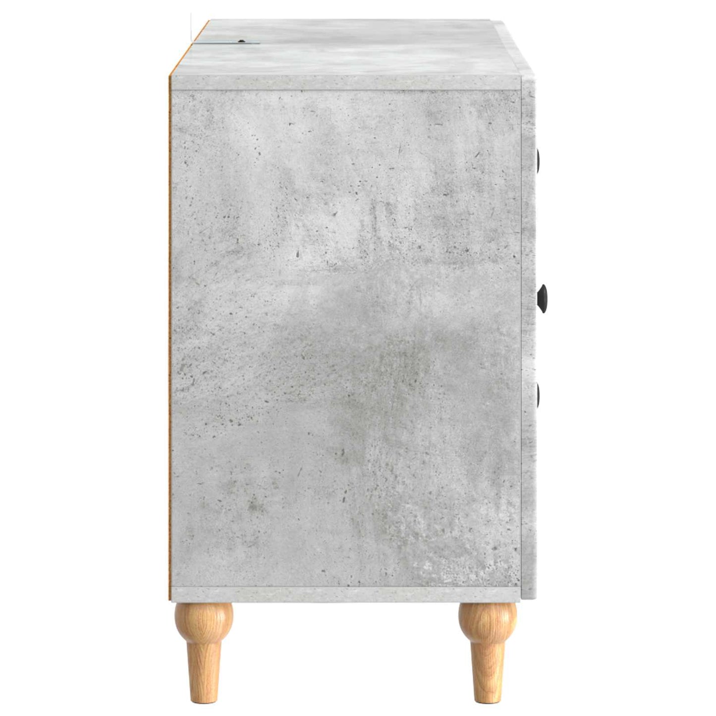 TV-kast met lade Betongrijs 89 x 34,5 x 60 cm Bewerkt hout