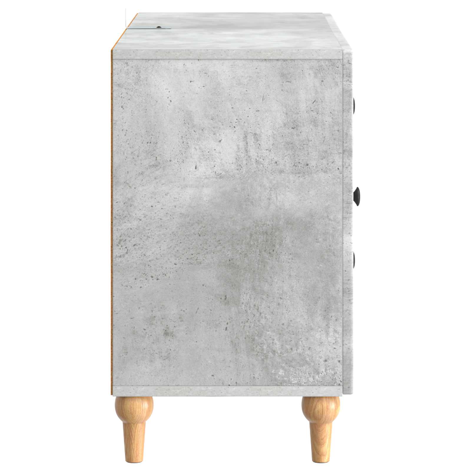 TV-kast met lade Betongrijs 89 x 34,5 x 60 cm Bewerkt hout