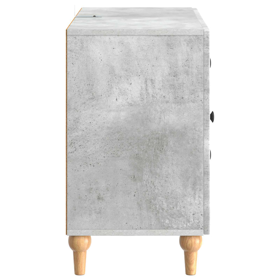 TV-kast met lade Betongrijs 89 x 34,5 x 60 cm Bewerkt hout
