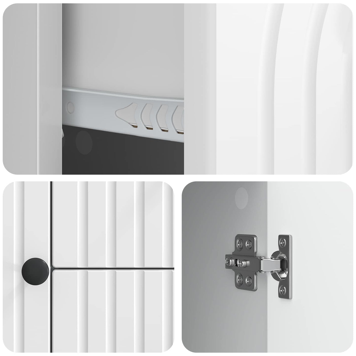 TV-kast met lade Hoogglans Wit 89 x 34,5 x 60 cm Bewerkt hout