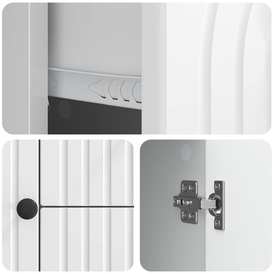 TV-kast met lade Hoogglans Wit 89 x 34,5 x 60 cm Bewerkt hout