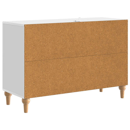TV-kast met lade Hoogglans Wit 89 x 34,5 x 60 cm Bewerkt hout