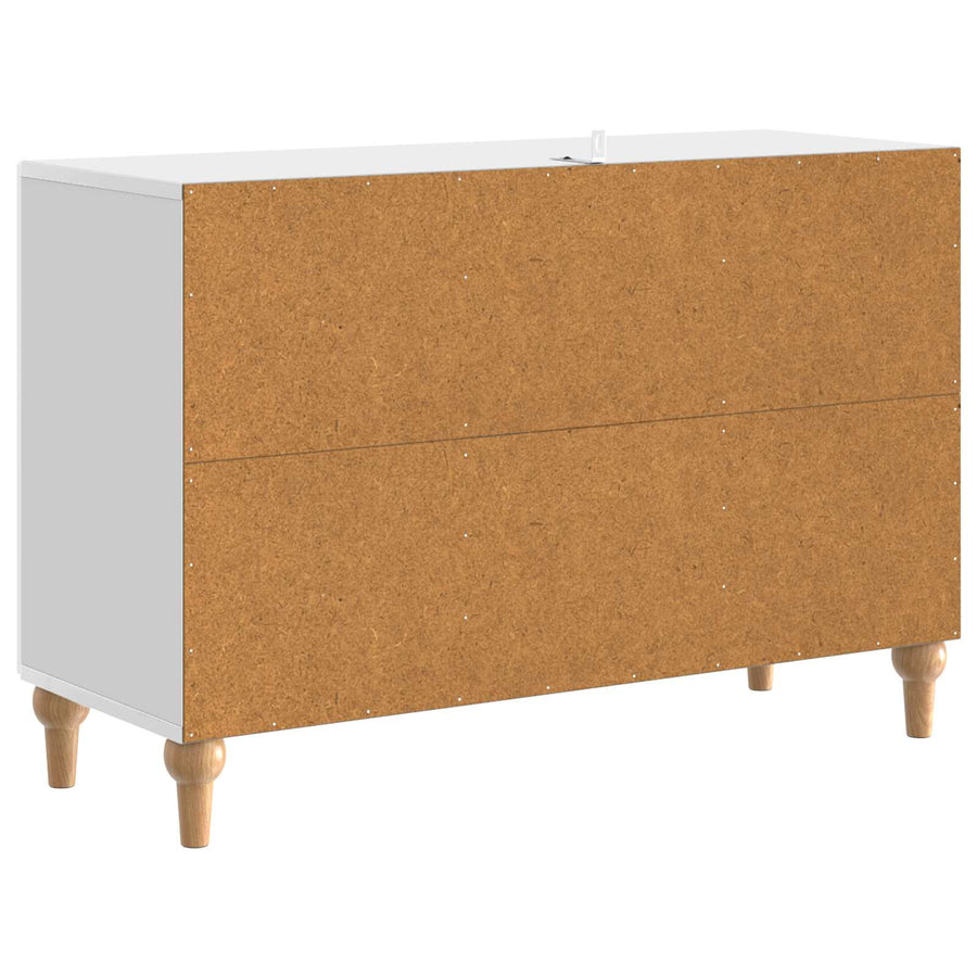 TV-kast met lade Hoogglans Wit 89 x 34,5 x 60 cm Bewerkt hout