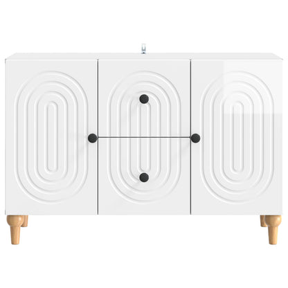 TV-kast met lade Hoogglans Wit 89 x 34,5 x 60 cm Bewerkt hout