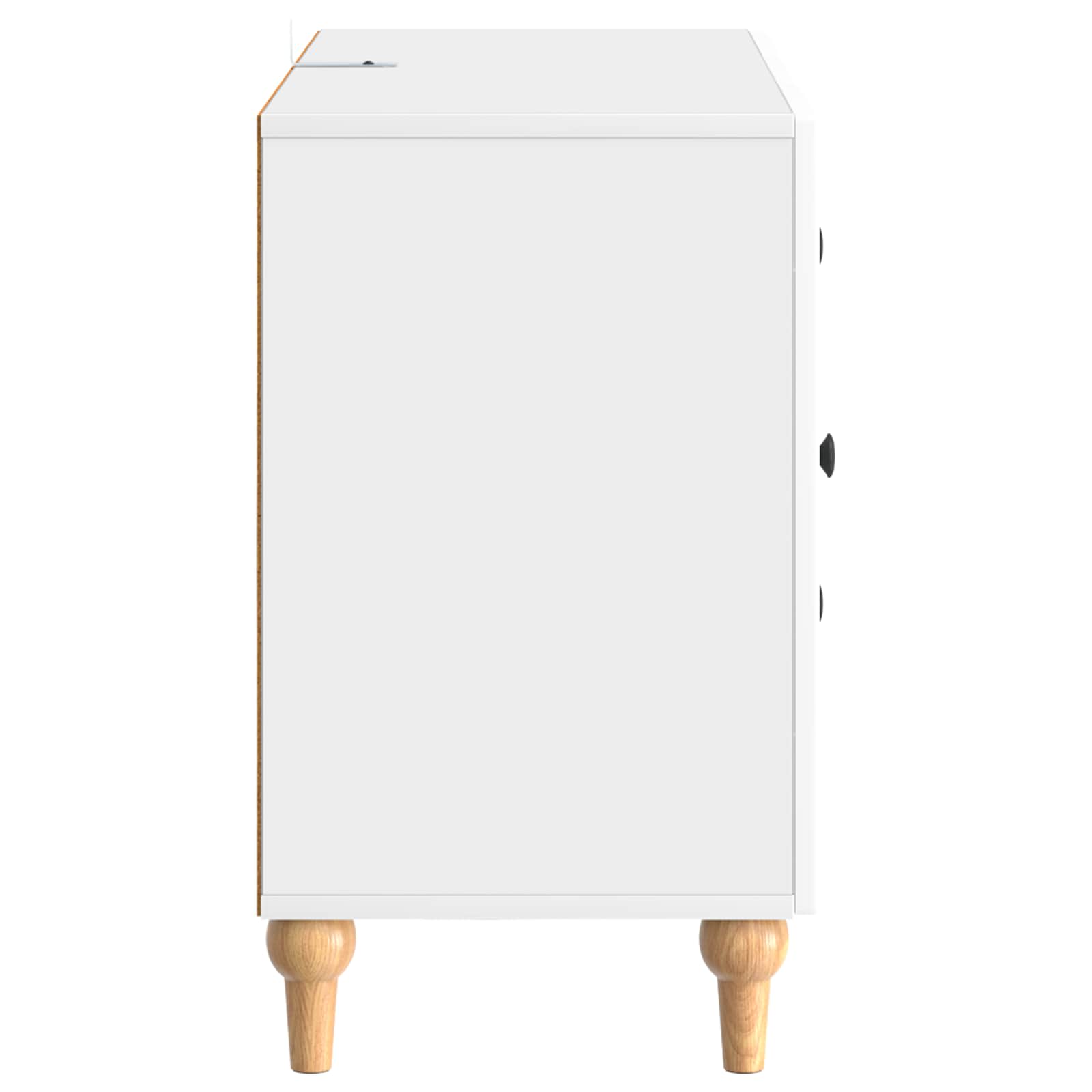 TV-kast met lade Hoogglans Wit 89 x 34,5 x 60 cm Bewerkt hout