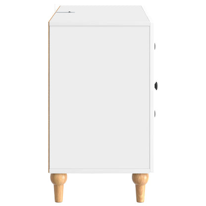 TV-kast met lade Hoogglans Wit 89 x 34,5 x 60 cm Bewerkt hout