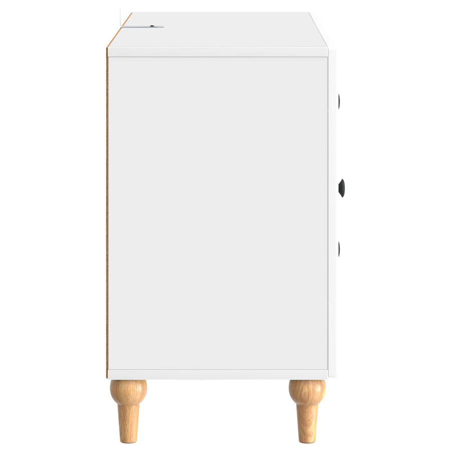 TV-kast met lade Hoogglans Wit 89 x 34,5 x 60 cm Bewerkt hout