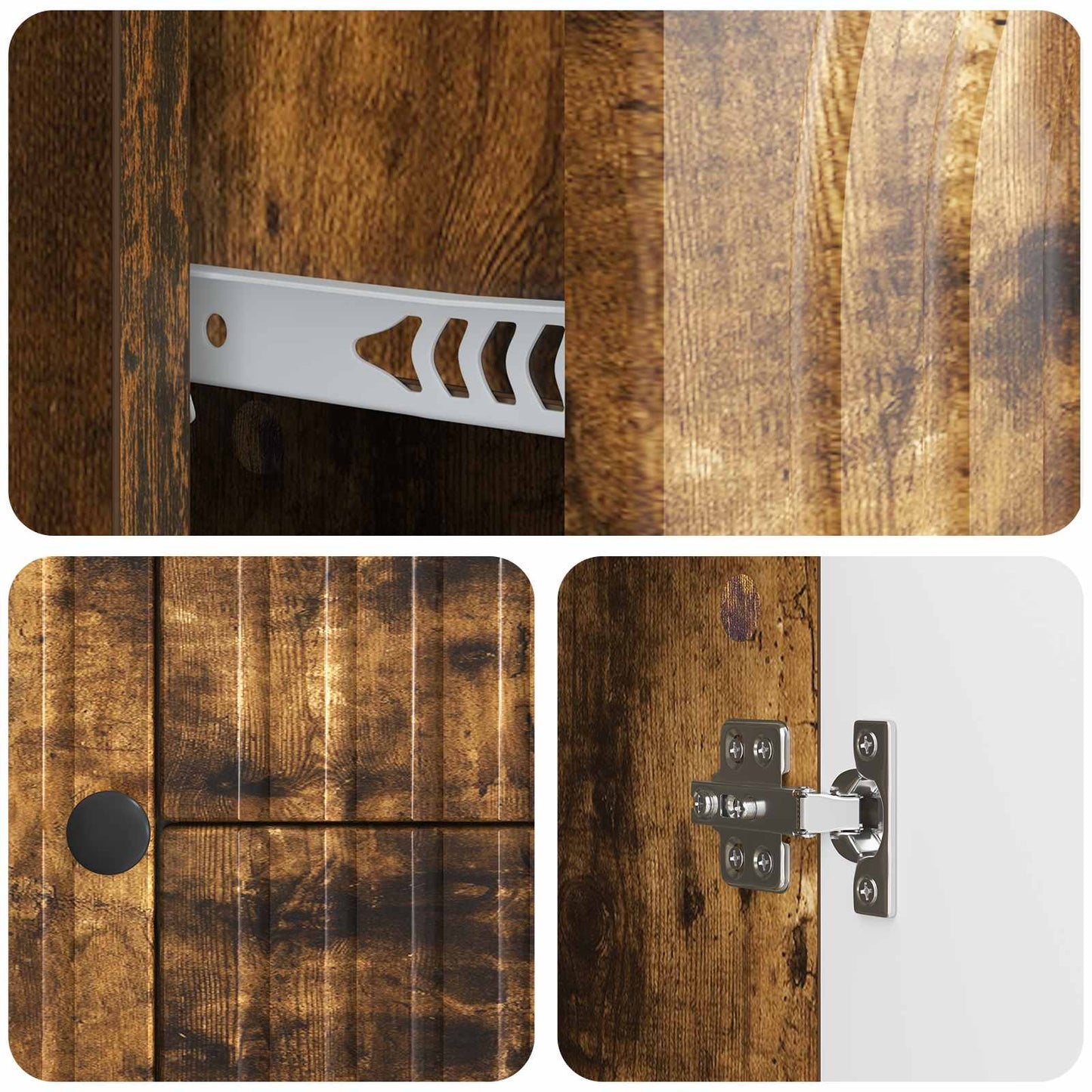 TV-kast met lade Gerookt eiken 89 x 34,5 x 60 cm Bewerkt hout