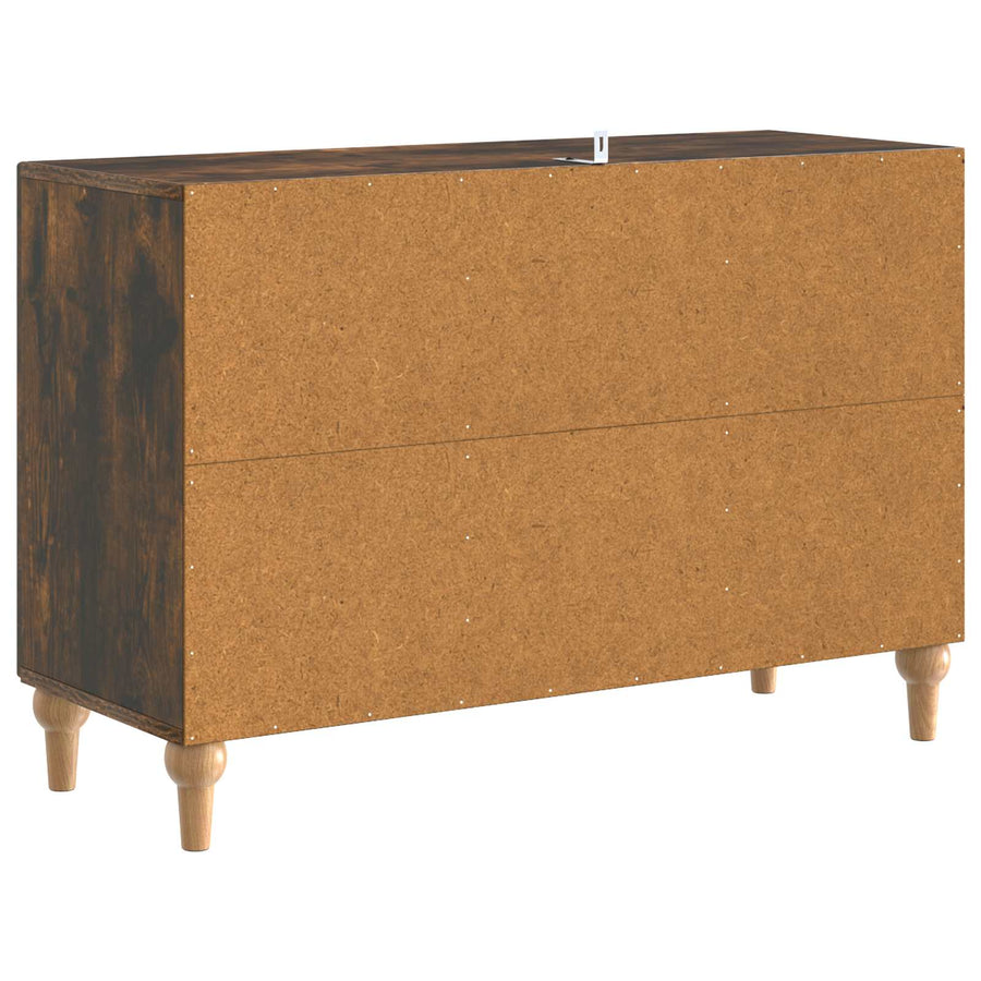 TV-kast met lade Gerookt eiken 89 x 34,5 x 60 cm Bewerkt hout