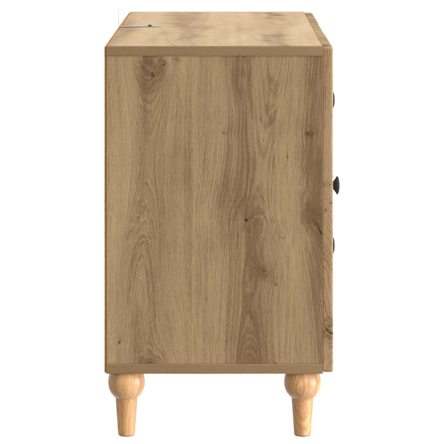 TV-kast Artisanaal eiken 89 x 34,5 x 60 cm Bewerkt hout