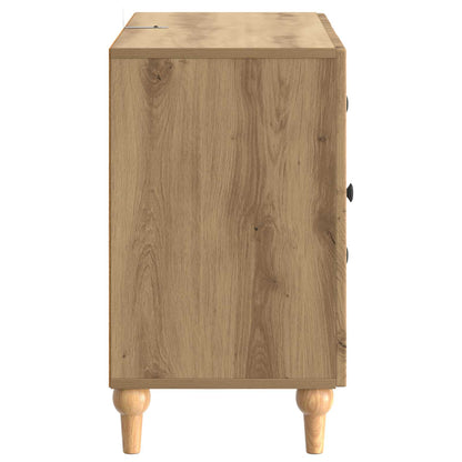 TV-kast Artisanaal eiken 89 x 34,5 x 60 cm Bewerkt hout