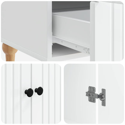 Dressoir met lade Wit 66 x 34,5 x 95 cm Bewerkt hout