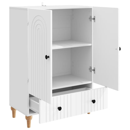 Dressoir met lade Wit 66 x 34,5 x 95 cm Bewerkt hout