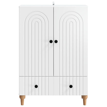 Dressoir met lade Wit 66 x 34,5 x 95 cm Bewerkt hout
