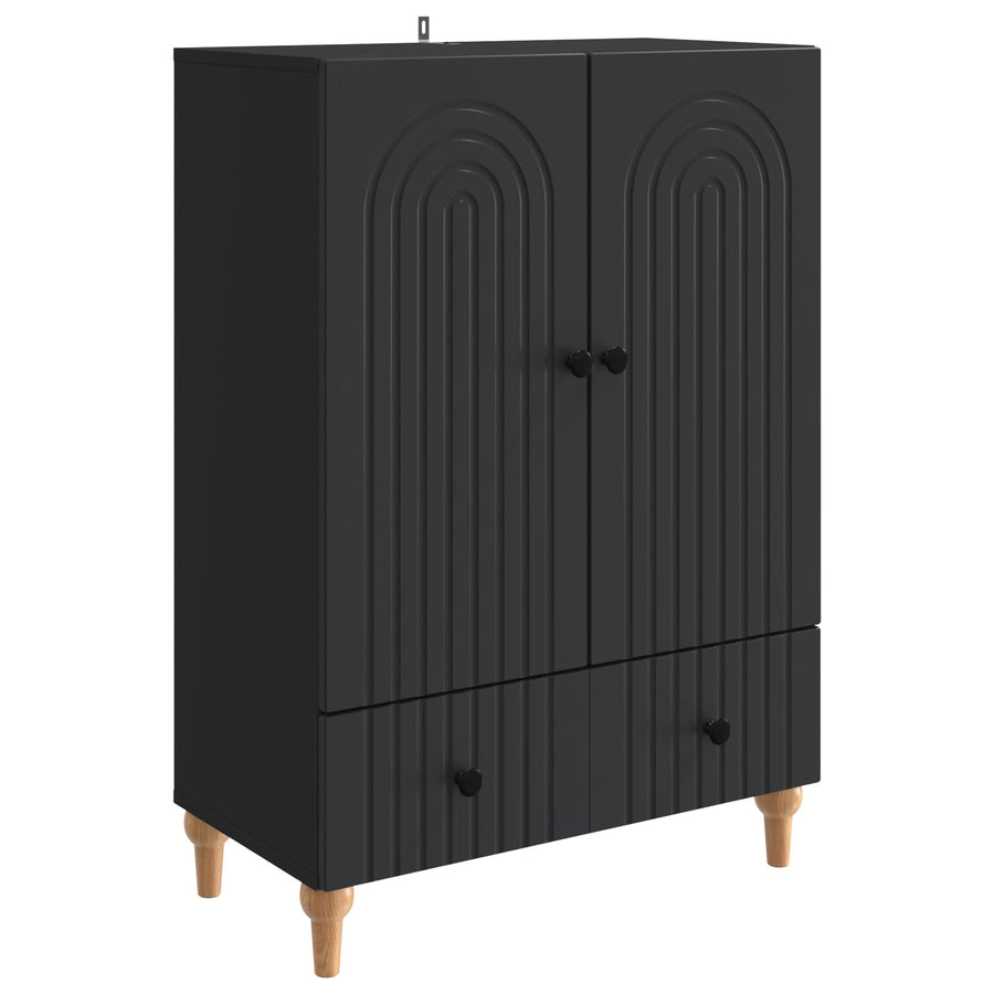 Dressoir met lade Zwart 66 x 34,5 x 95 cm Bewerkt hout