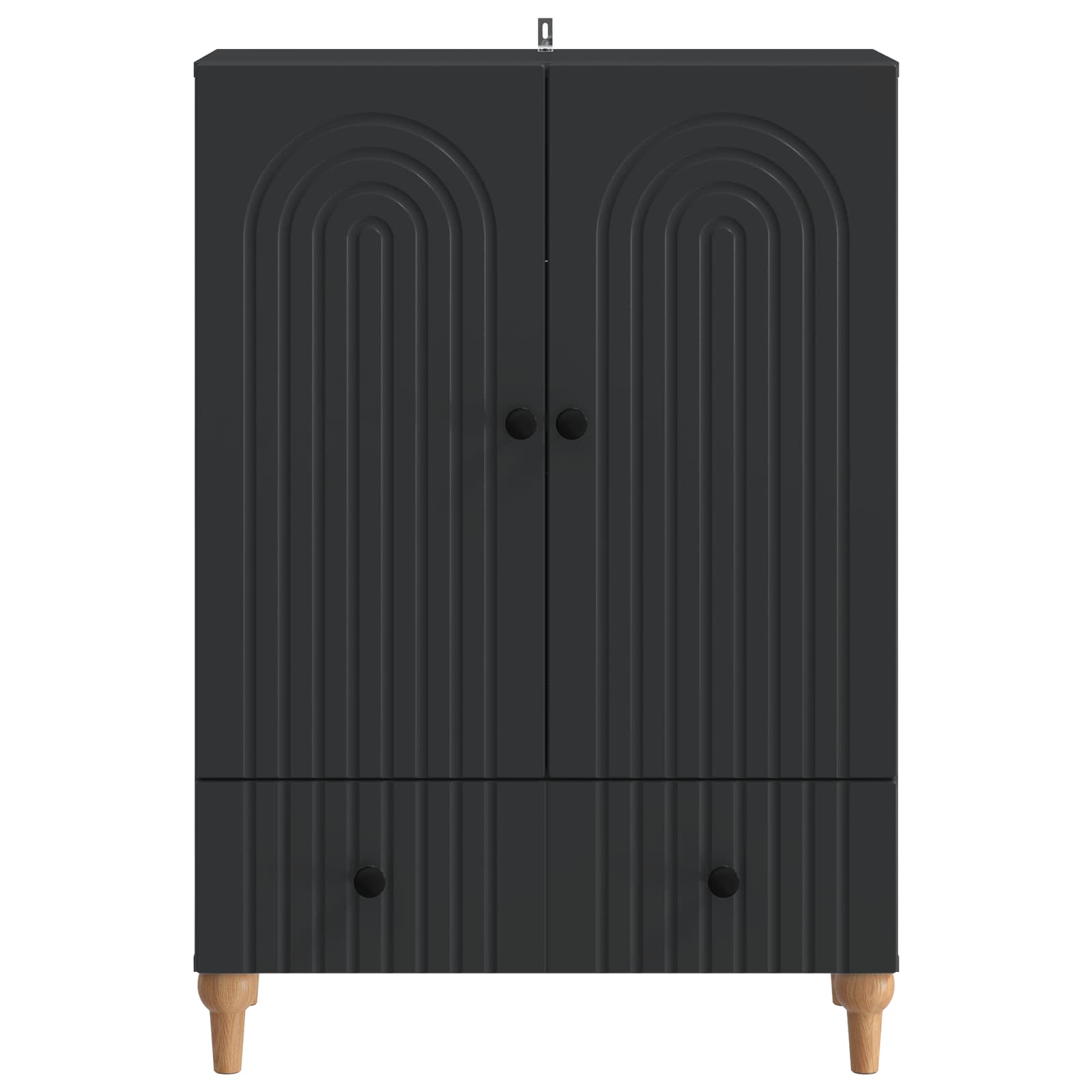 Dressoir met lade Zwart 66 x 34,5 x 95 cm Bewerkt hout