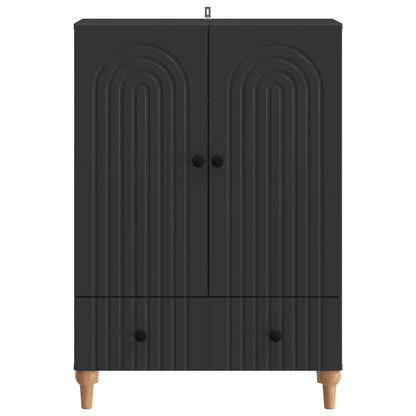 Dressoir met lade Zwart 66 x 34,5 x 95 cm Bewerkt hout