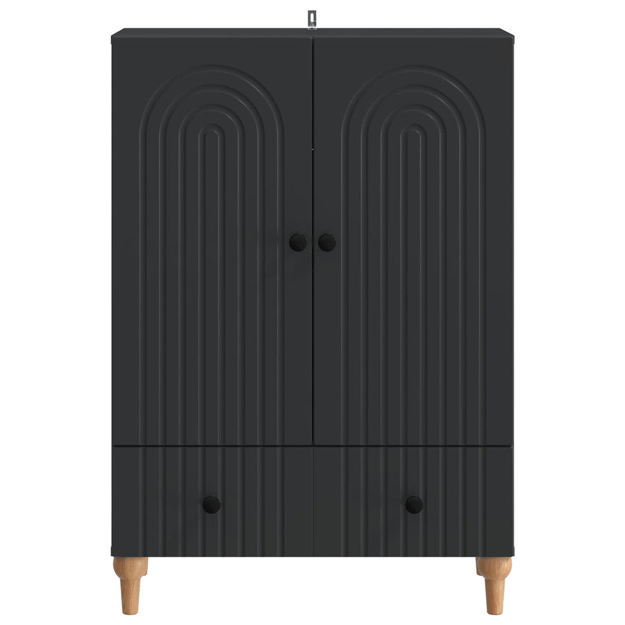 Dressoir met lade Zwart 66 x 34,5 x 95 cm Bewerkt hout