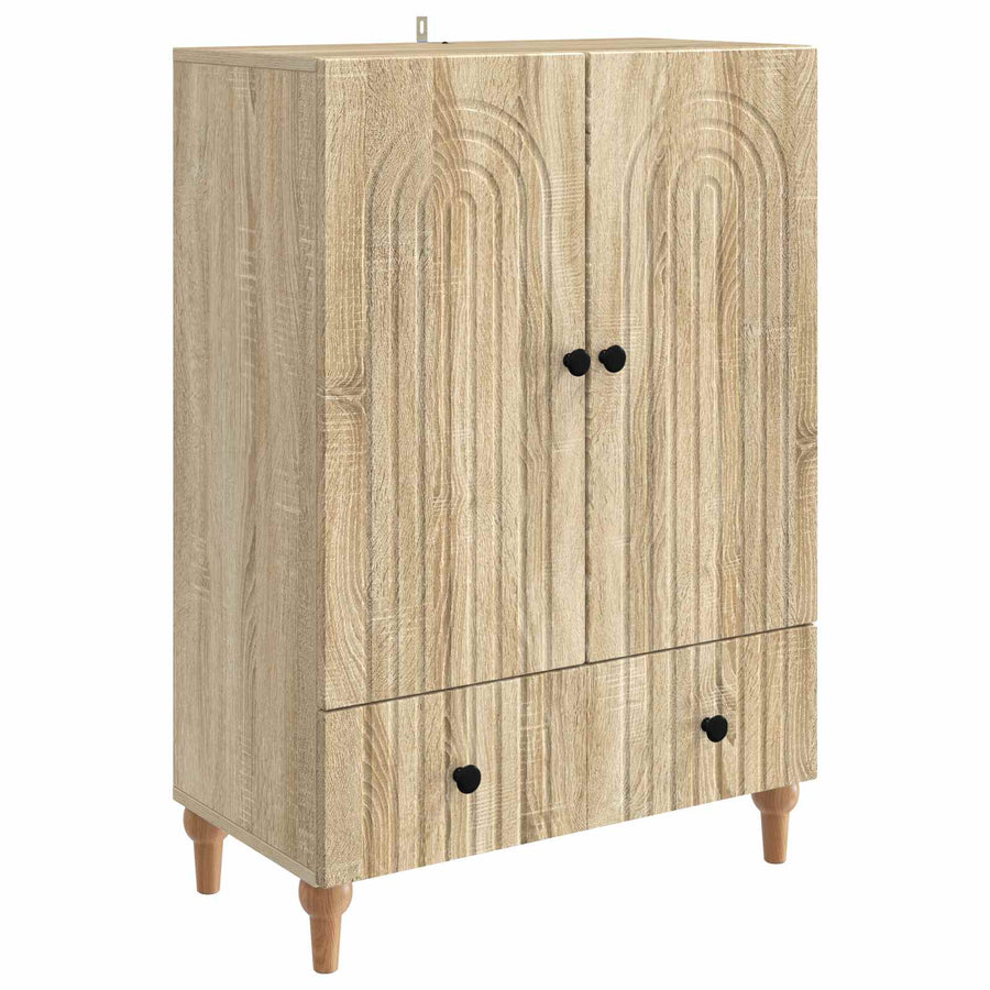 Dressoir met lade Sonoma Eiken 66 x 34,5 x 95 cm Bewerkt hout
