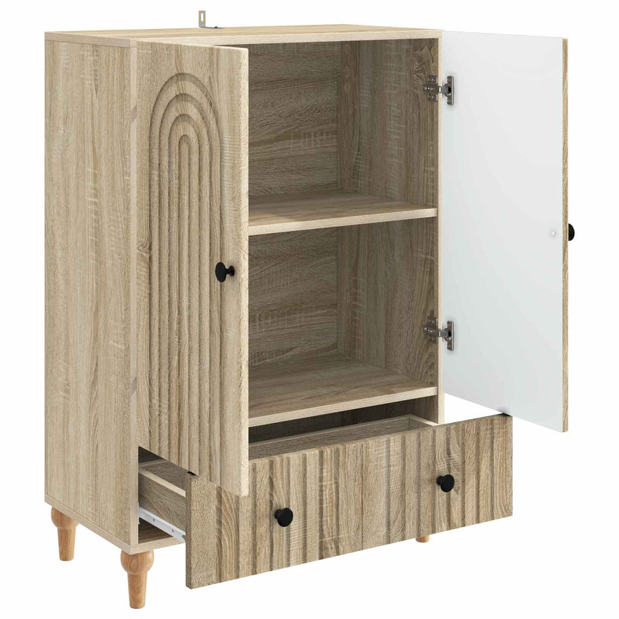 Dressoir met lade Sonoma Eiken 66 x 34,5 x 95 cm Bewerkt hout