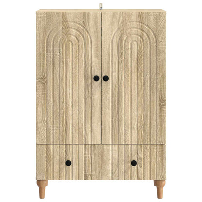 Dressoir met lade Sonoma Eiken 66 x 34,5 x 95 cm Bewerkt hout
